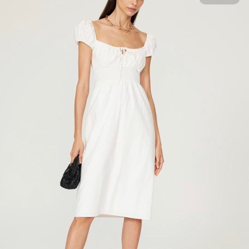 Reformation white midi dress
